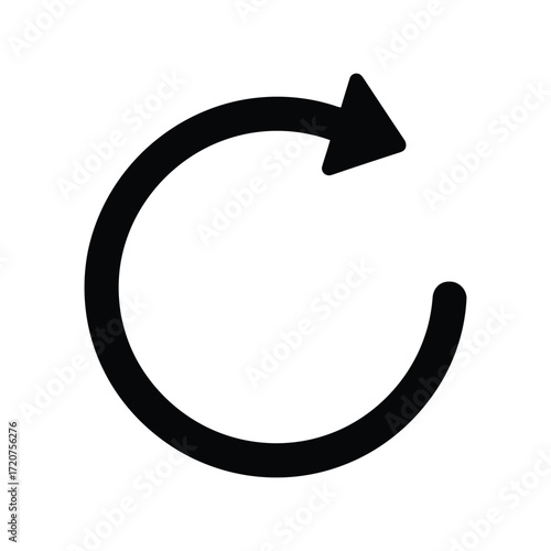 Circular arrow refresh reload rotate repeat cycle icon symbol vector