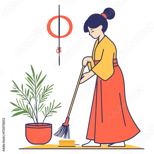 spring cleaning, new year, vector, transparent background, festival, asia, cleanliness, culture, cleaner, cleaning, work, housework, clean, worker, job, home, working