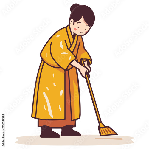 spring cleaning, new year, vector, transparent background, festival, asia, cleanliness, culture, cleaner, cleaning, work, housework, clean, worker, job, home, working