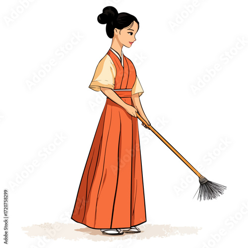 spring cleaning, new year, vector, transparent background, festival, asia, cleanliness, culture, cleaner, cleaning, work, housework, clean, worker, job, home, working