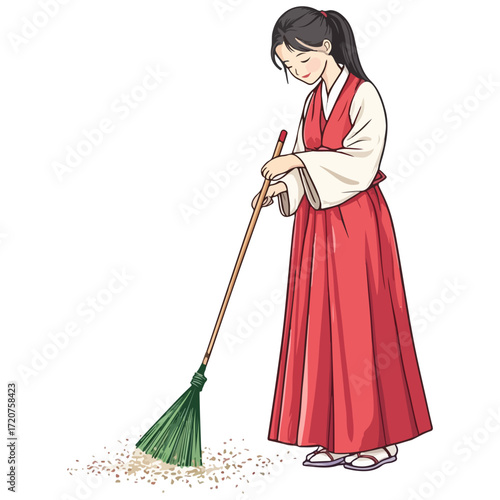 spring cleaning, new year, vector, transparent background, festival, asia, cleanliness, culture, cleaner, cleaning, work, housework, clean, worker, job, home, working