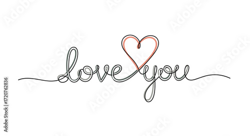 The simple yet profound expression of love conveyed through elegant typography and a heartfelt heart symbol.
