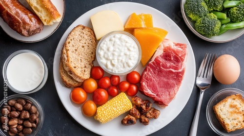 Wallpaper Mural Bright and Healthy Breakfast Spread with Fresh Ingredients and Variety Torontodigital.ca