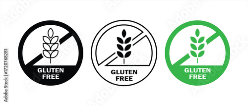 Isolated gluten free icon sign vector design.