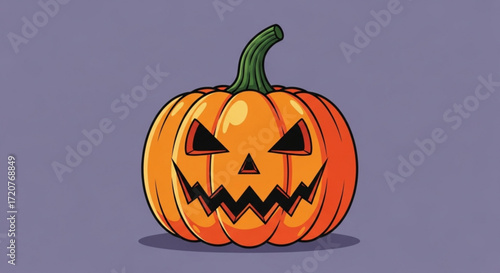 Halloween pumpkin vector illustration spooky jack o lantern design for october autumn holiday season and party