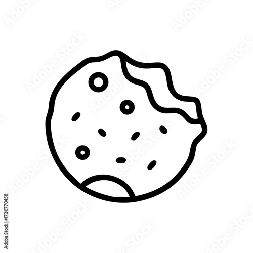 Cookie Biscuit Snack Food Icon For Web And Graphic Design