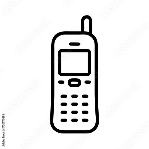 Cordless Home Telephone Handset Icon For Web And Graphic Design