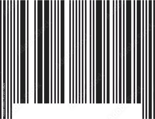 Minimalist Vertical Line Barcode Identification System For Product Inventory