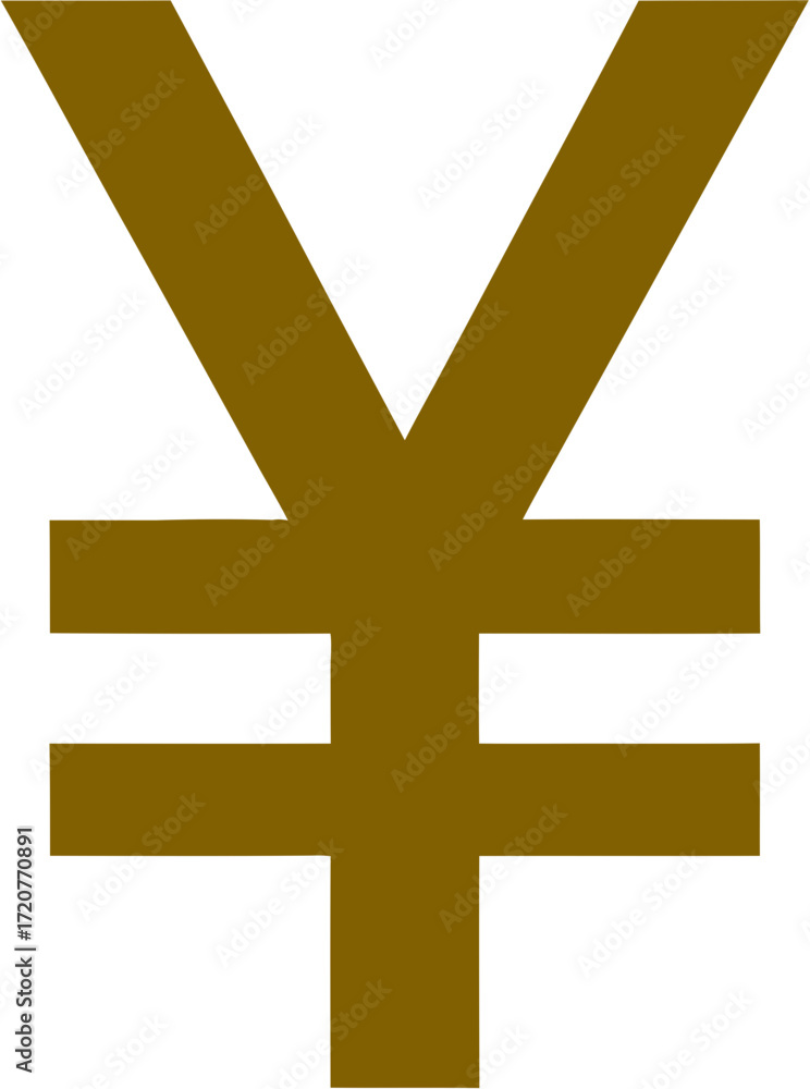 Obraz premium Minimalist Geometric Yen Symbol Graphic Illustration for Finance Concepts