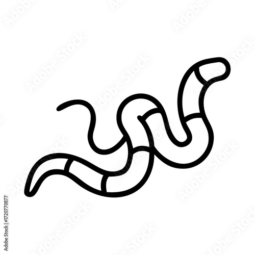 Earthworm For Healthy Garden Soil Icon For Web And Graphic Design