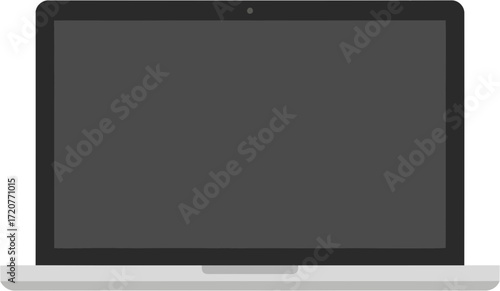 Flat Style Slim Portable Computer Display Presentation Device Illustration