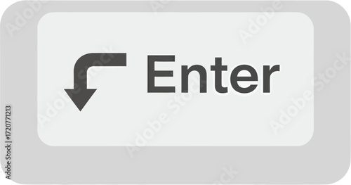 Simple Minimalist Enter Key Computer Keyboard Button Icon Symbol
