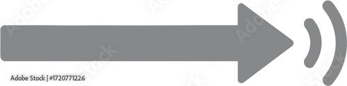 Simple Arrow With Signal Graphic Element Forward Direction Communication Icon