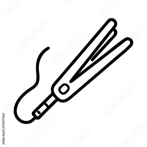Hair Straightener Heating Tool Icon For Web And Graphic Design