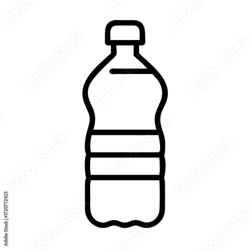 Mineral Water Plastic Bottle Icon For Web And Graphic Design