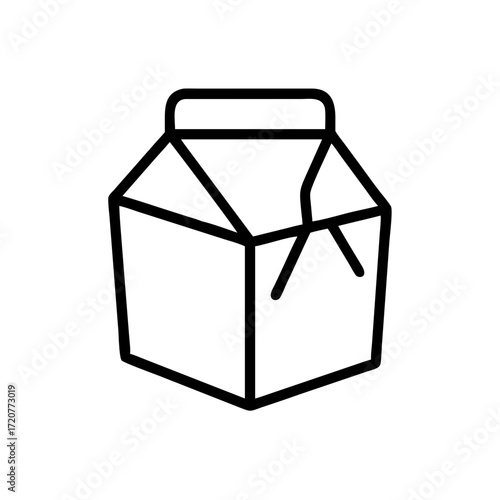 Packaging Box With Handle Icon For Web And Graphic Design