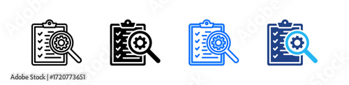 Audit Management Icon Set Multiple Style Collection