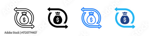 Asset Restructuring Icon Set Multiple Style Collection
