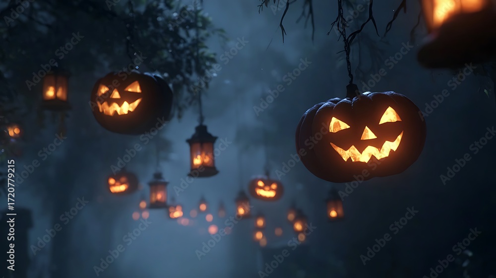 Fototapeta premium halloween pumpkin on a halloween