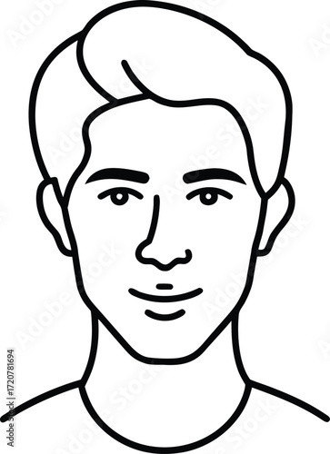 Illustration of a mans head and shoulders
