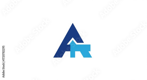 Abstract ar logo design for company branding and business identity solutions with modern and minimalist style