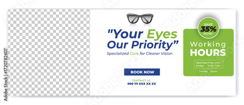 Medical, dental,Optometrist and Eye clinic social media post and square banner design for facebook and instagram.
