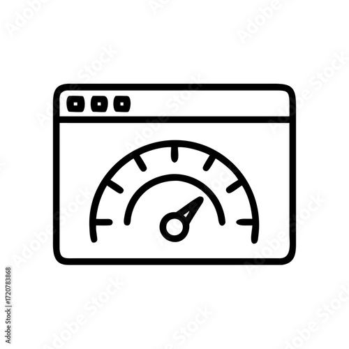 Website Optimization Speed Gauge Icon For Web And Graphic Design