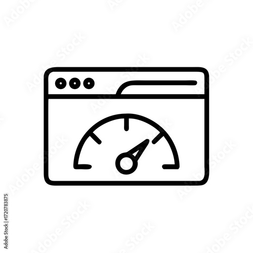 Website Optimization Speed Gauge Icon For Web And Graphic Design