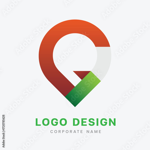 G alphabet font, modern logo design with location concept in red and green concept Free Download G alphabet font, modern logo design with location concept in red and green concept - GFXLoad