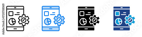 Application icon set multiple style collection