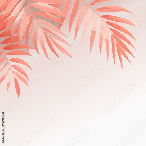 Hojas de palma de acuarela tropical
3