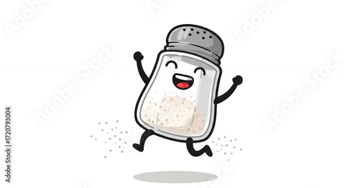 Happy salt shaker illustration
