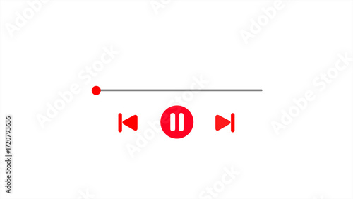 Free Download Music or video play bar icon Audio player for songs or podcast playlist. Play or pause button. - GFXLoad