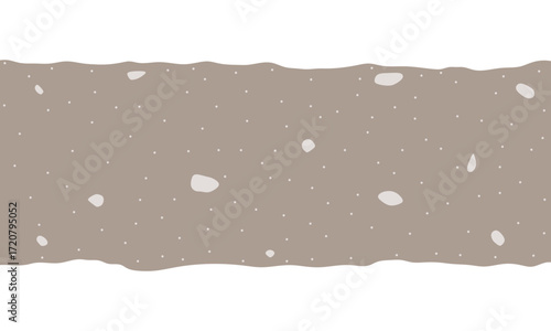 Brown gravels and sand layer. Sedimentary strata	