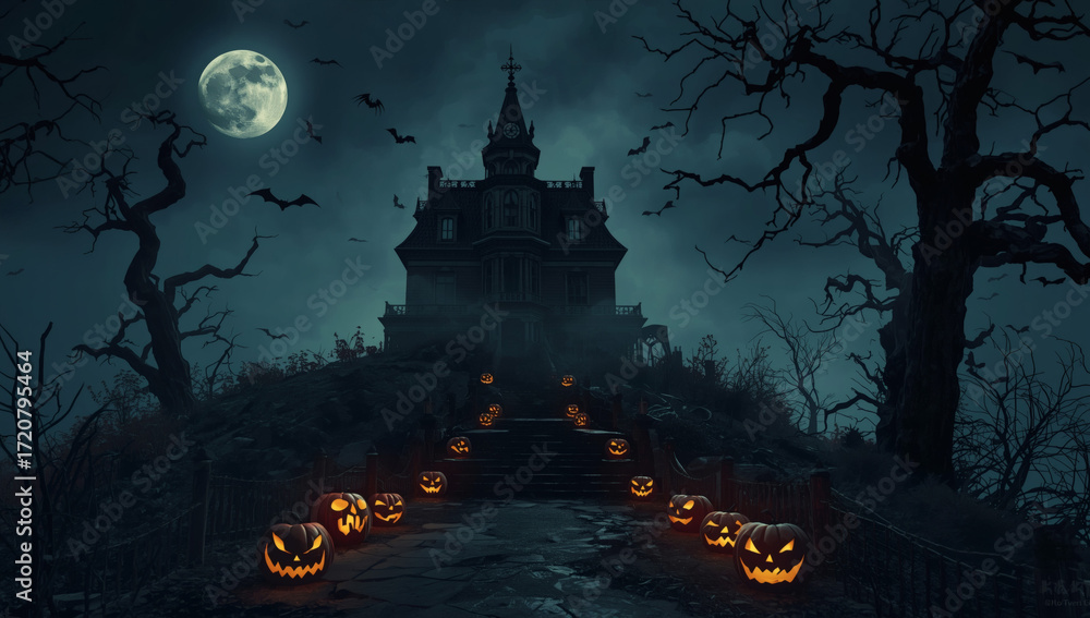 Fototapeta premium scary halloween background