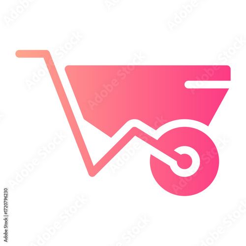 wheelbarrow gradient icon
