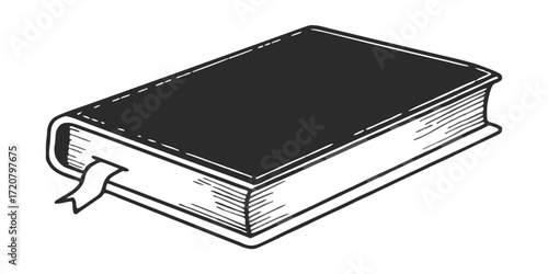 Black book literature reading library education knowledge study learning textbook novel story cover bookmark
