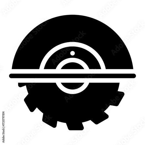 circular saw glyph icon
