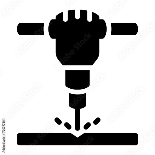 jackhammer glyph icon