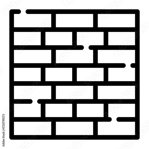 bricks line icon