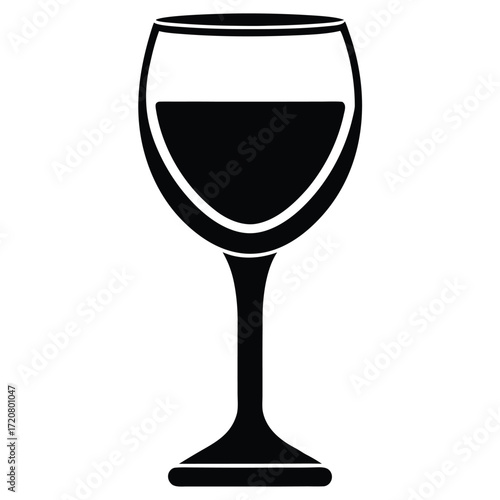 wine glass vector icon