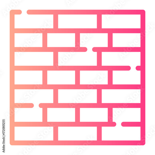 bricks gradient icon