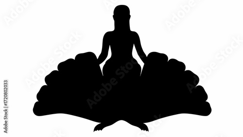 Stunning flamenco dancer silhouette performing passionate dance on stage for cultural event, arts and entertainment