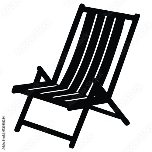 beach chair vector icon