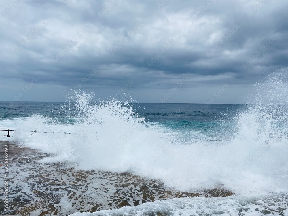 Fototapeta premium waves on the beach, Atlantic Ocean Tenerife 