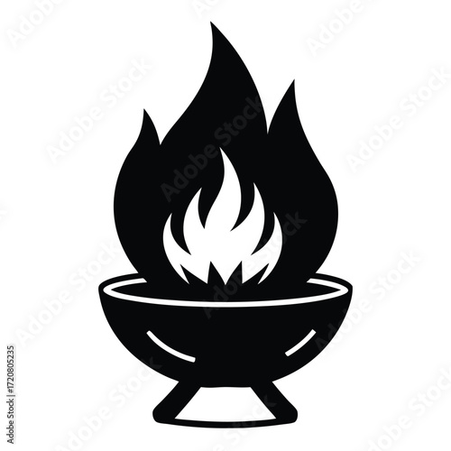 fire pit vector icon