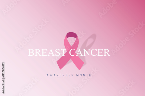 Breast Cancer Awareness Month October. Concept design for Post Banner Poster Background
