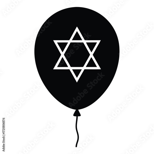 hanukkah balloon vector icon