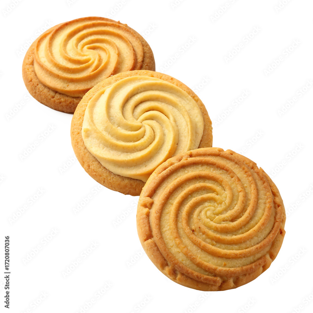 Fototapeta premium Spiral Roll Butter Biscuit Cookie