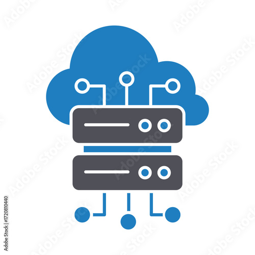 cloud hosting Vector Icon which can easily modify or edit